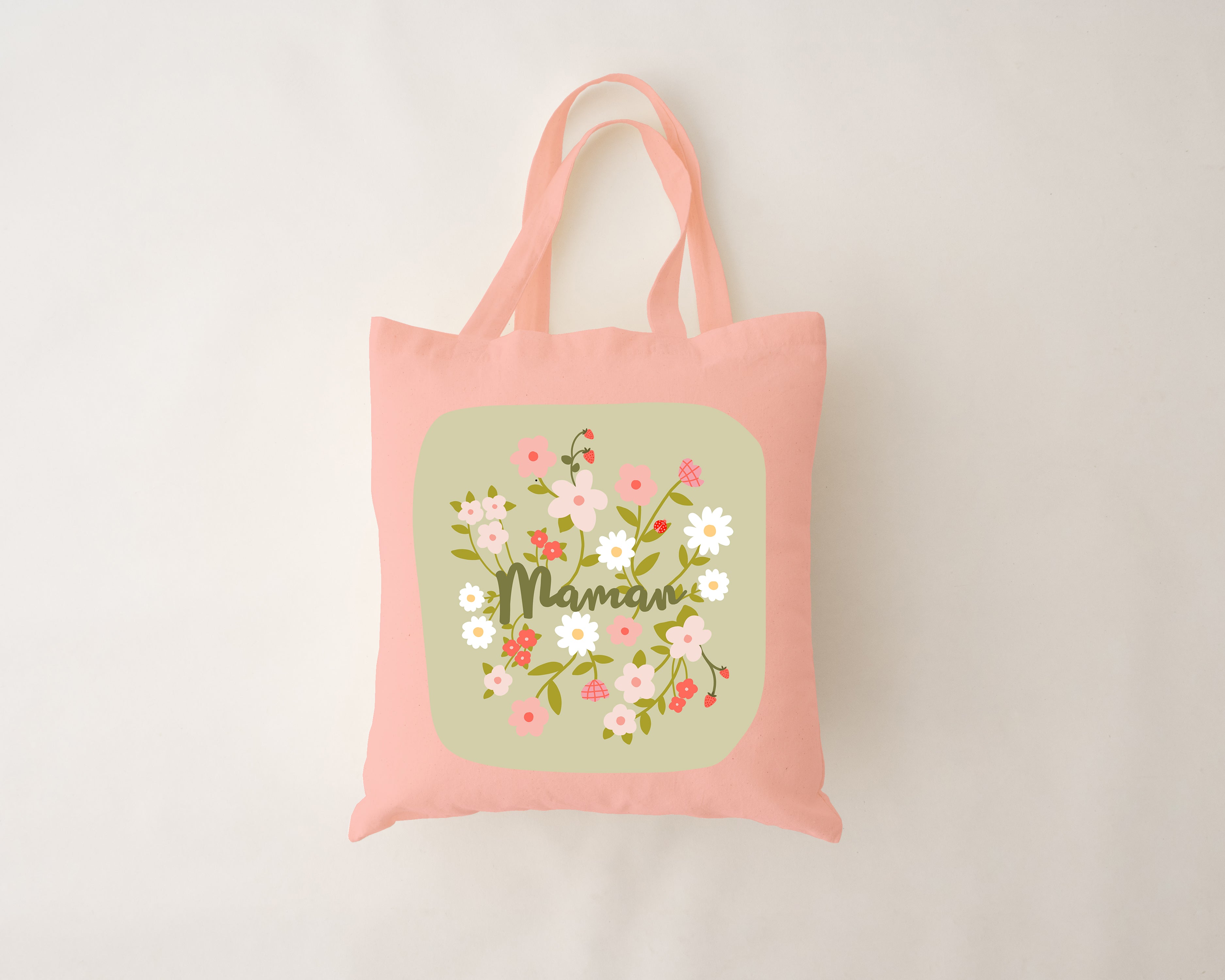 Sac réutilisable rose - maman Bloom