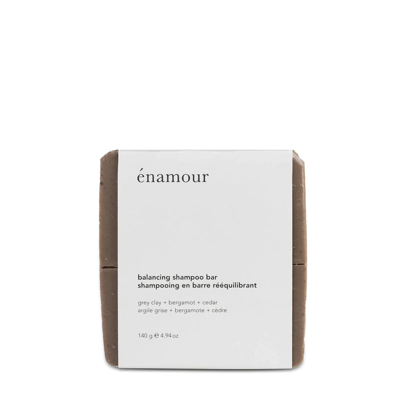 savon shampooing barre rééquilibrant énamour argile grise bergamote cèdre 140g