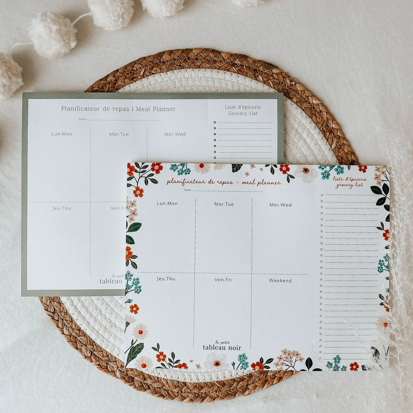 Planificateur de repas Sauge - La Maison Camomille