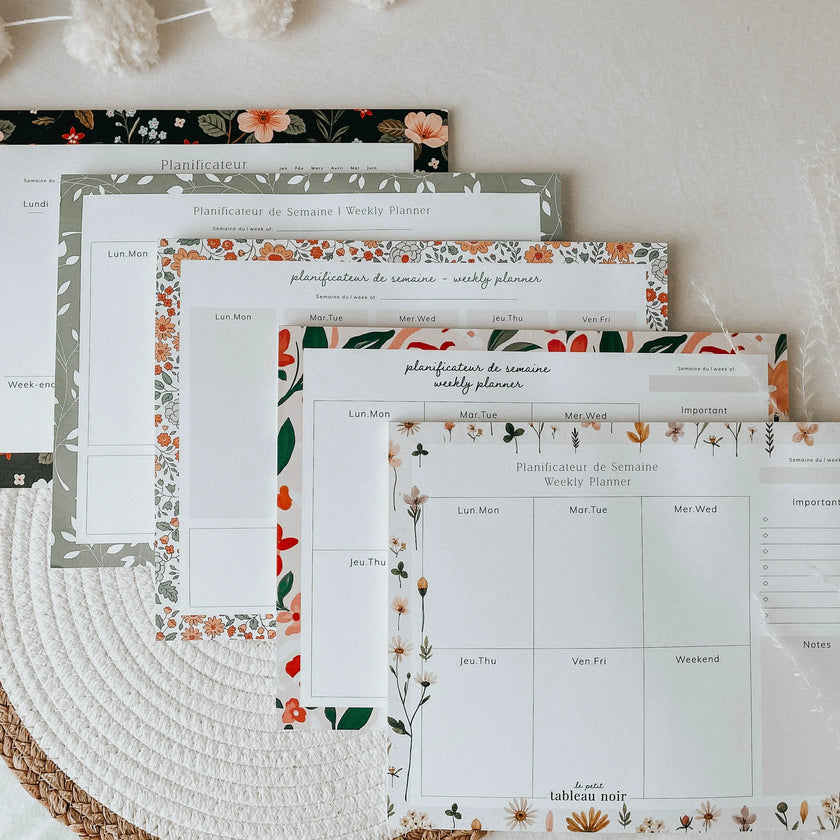 Planificateur de semaine Feuillage - La Maison Camomille