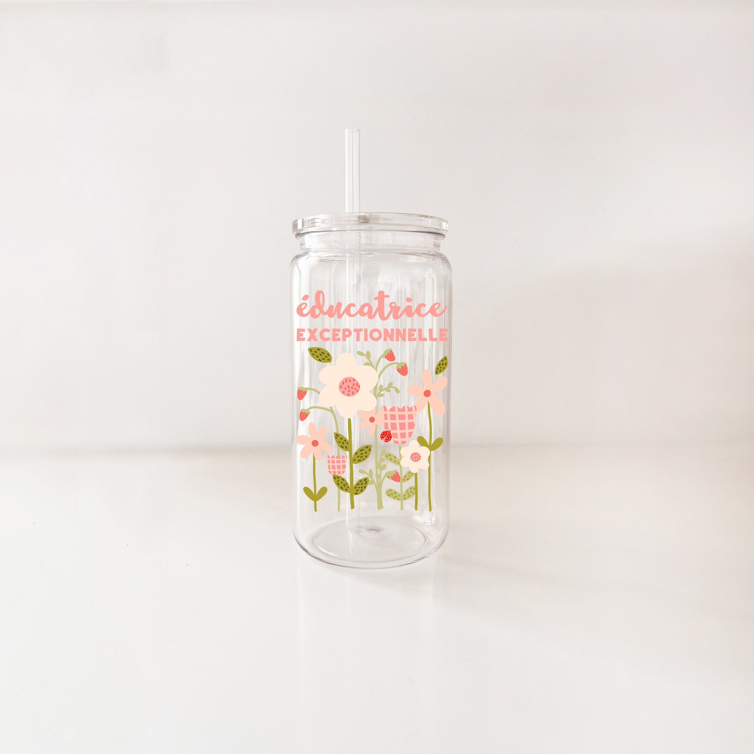 Verre en plastique 16oz - enseignante & éducatrice