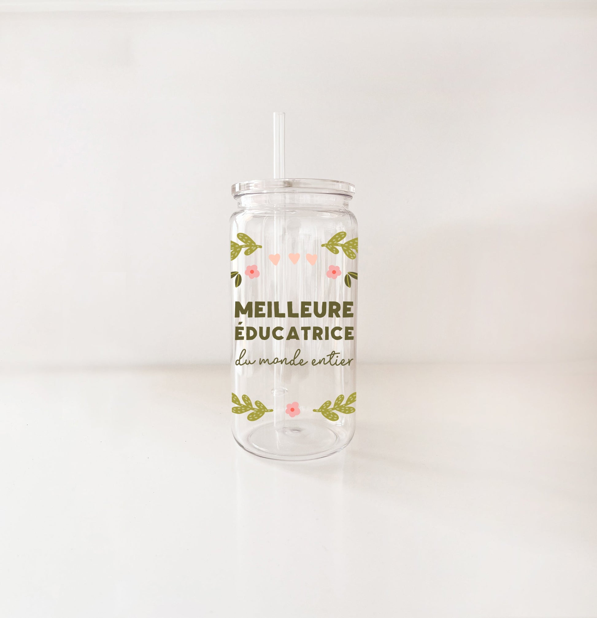 Verre en plastique 16oz - enseignante & éducatrice