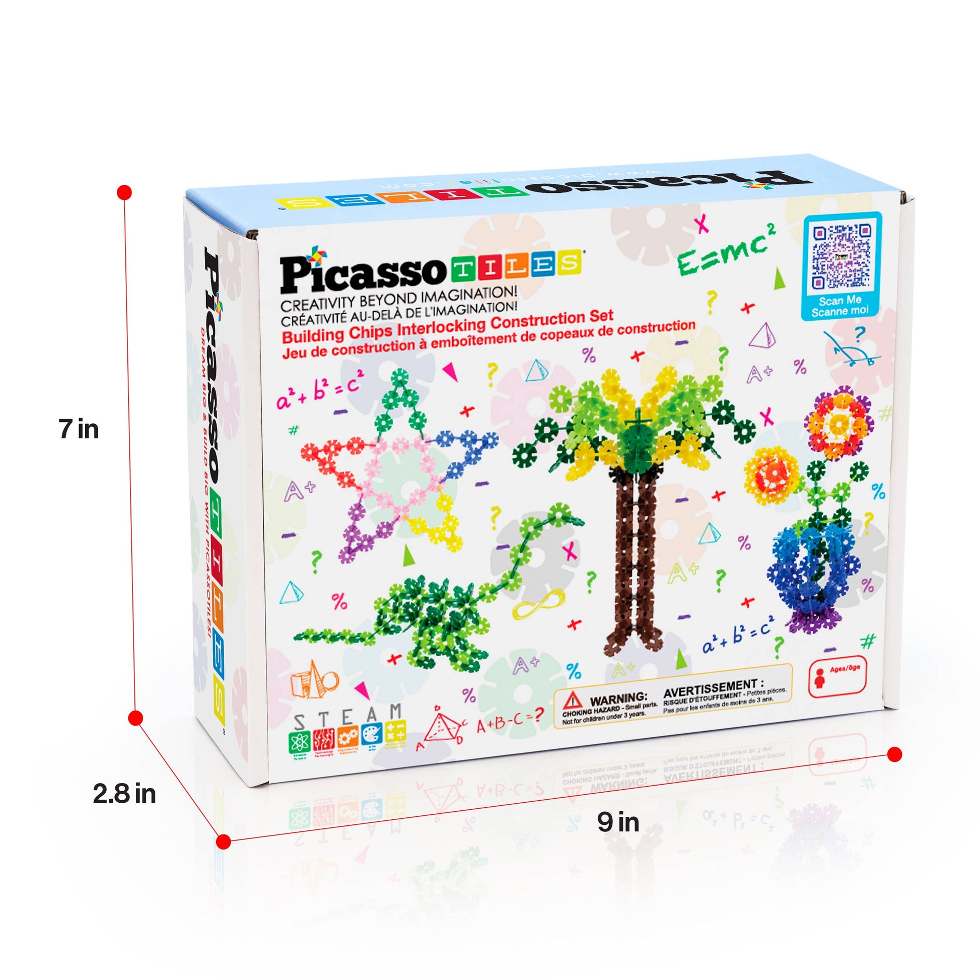 PicassoTiles - PicassoTiles 600pc Building Interlocking Chips