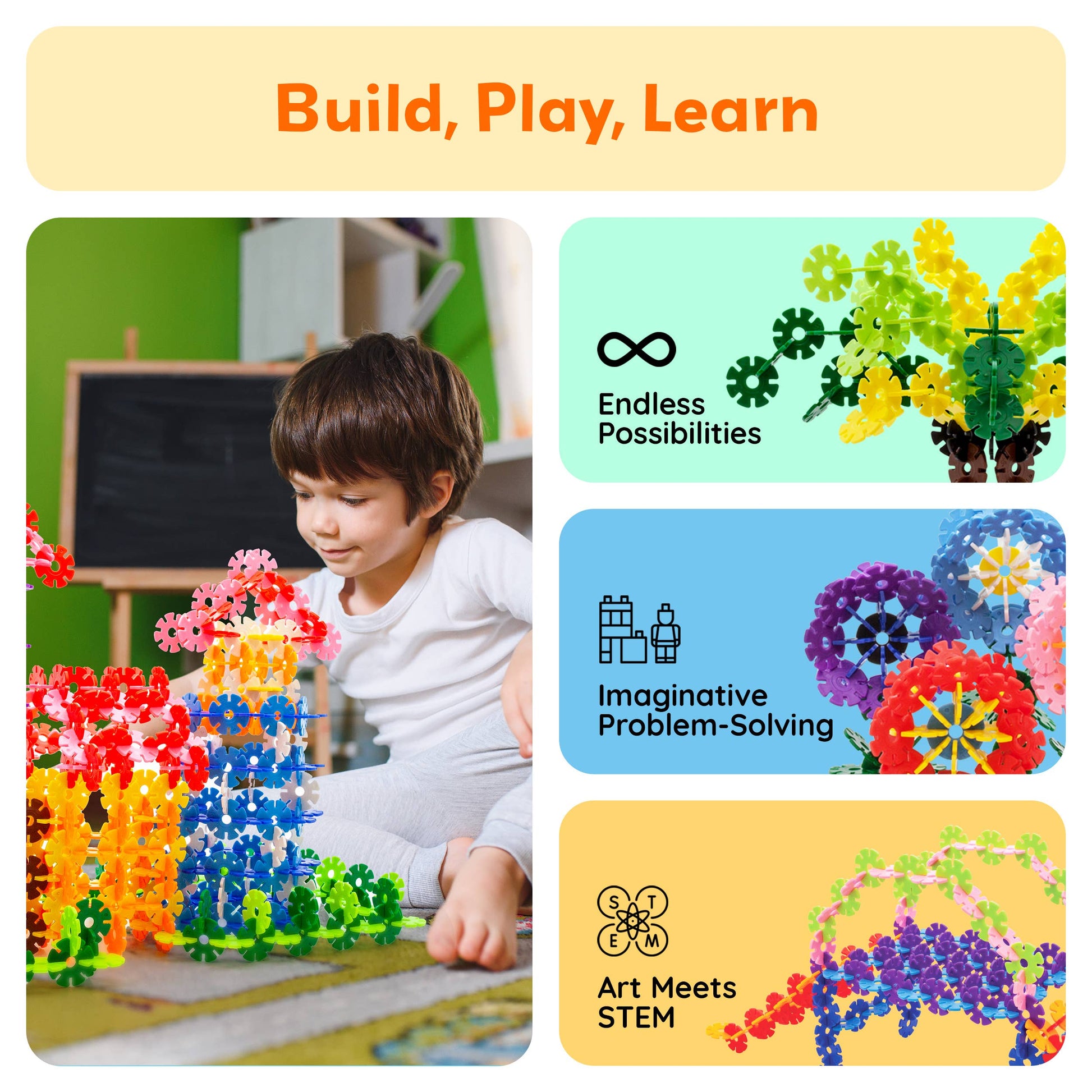 PicassoTiles - PicassoTiles 600pc Building Interlocking Chips
