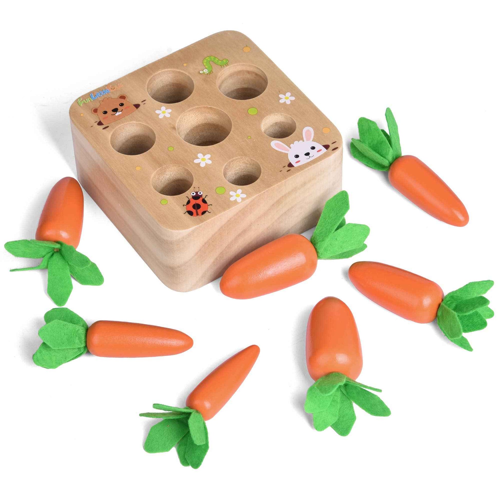 Fun Little Toys - Toys Carrots Harvest Shape Size Sorting