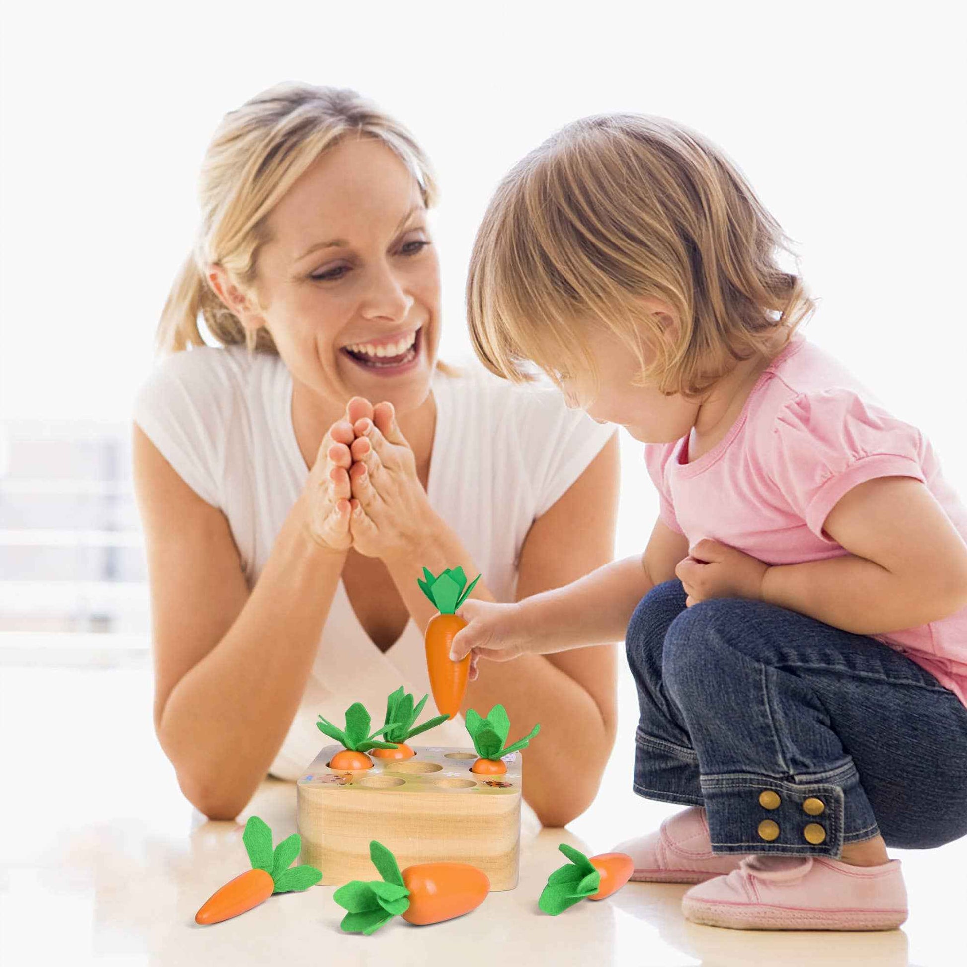 Fun Little Toys - Toys Carrots Harvest Shape Size Sorting