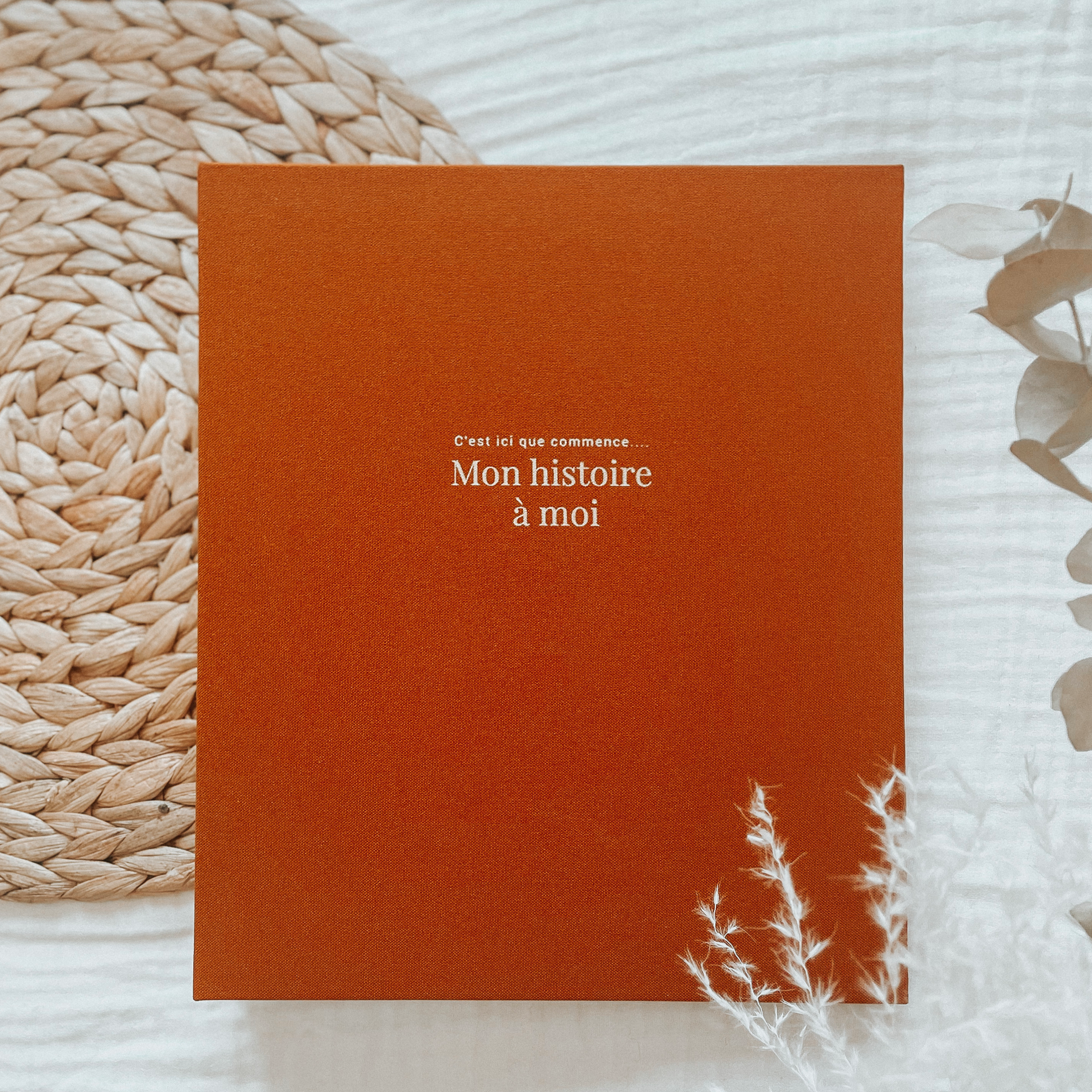 Livre de bébé - Cognac en tissu