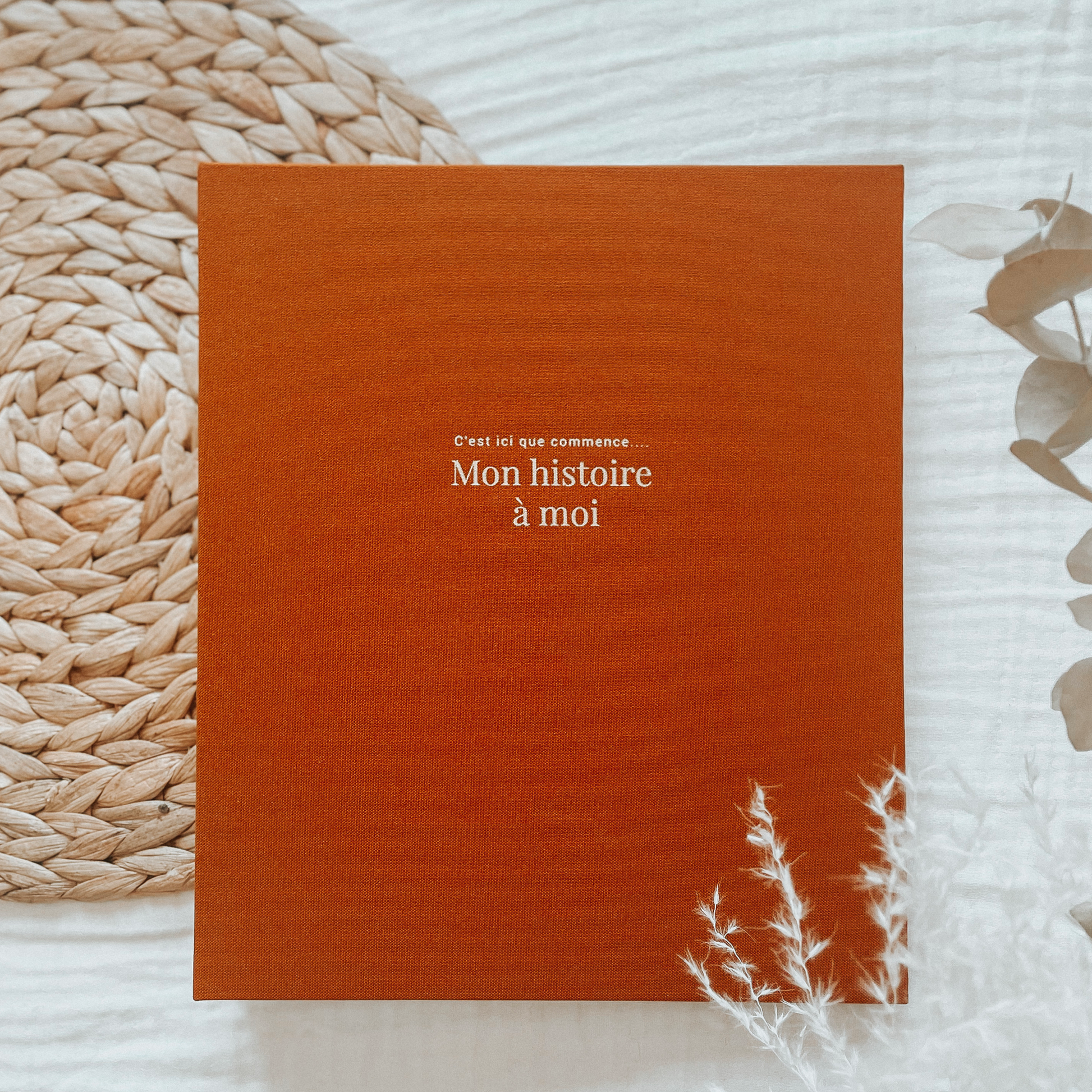 Livre de bébé - Cognac en tissu